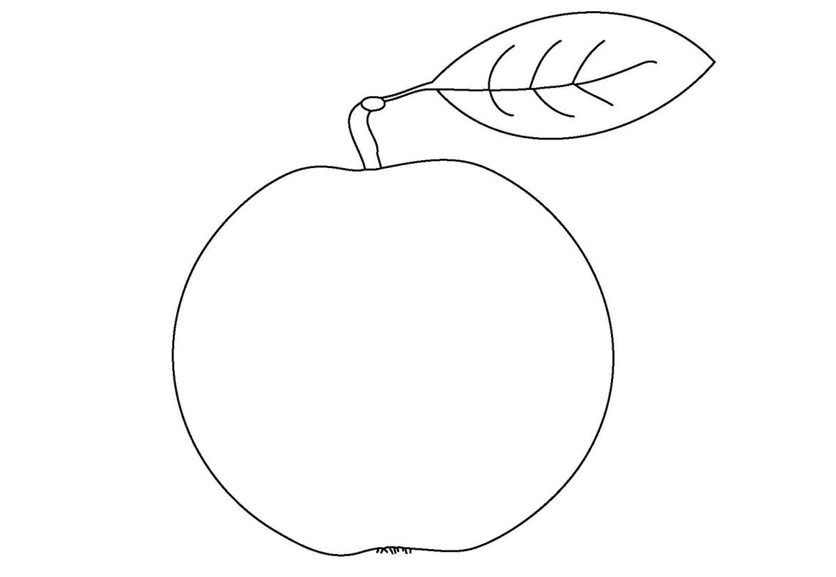 Раскраска яблоко и морковь