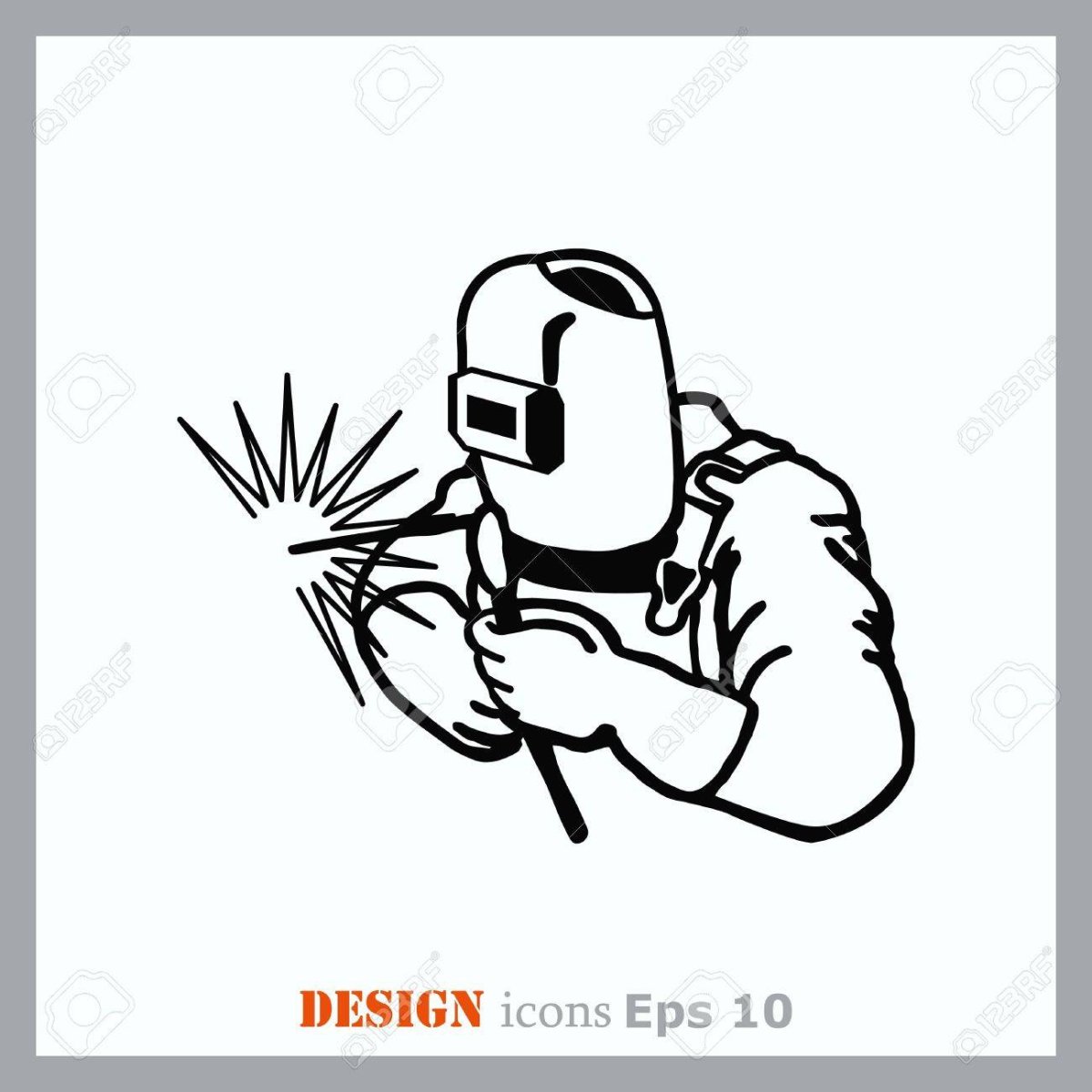 Сварщик рисованный