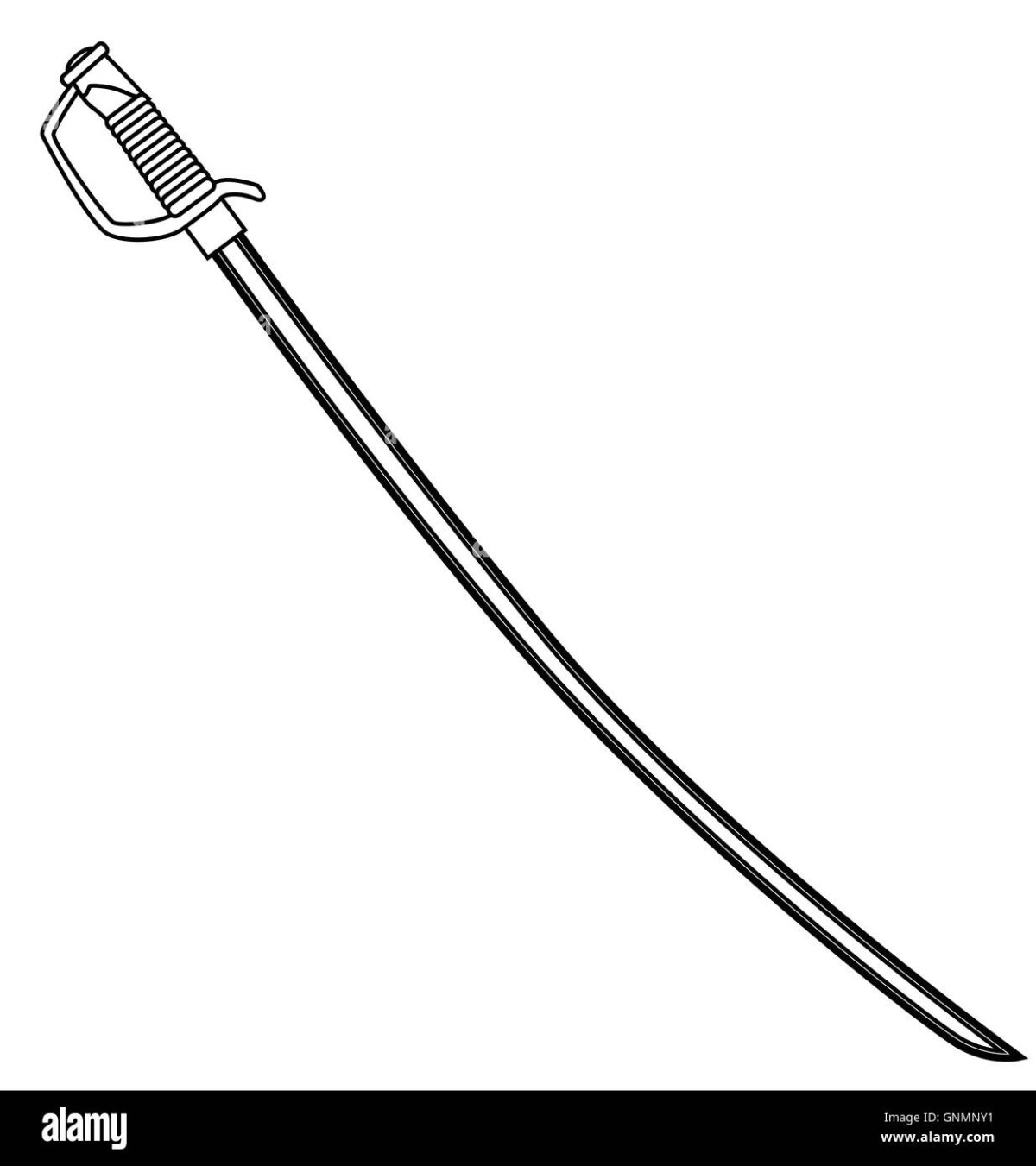 Сабля трафарет