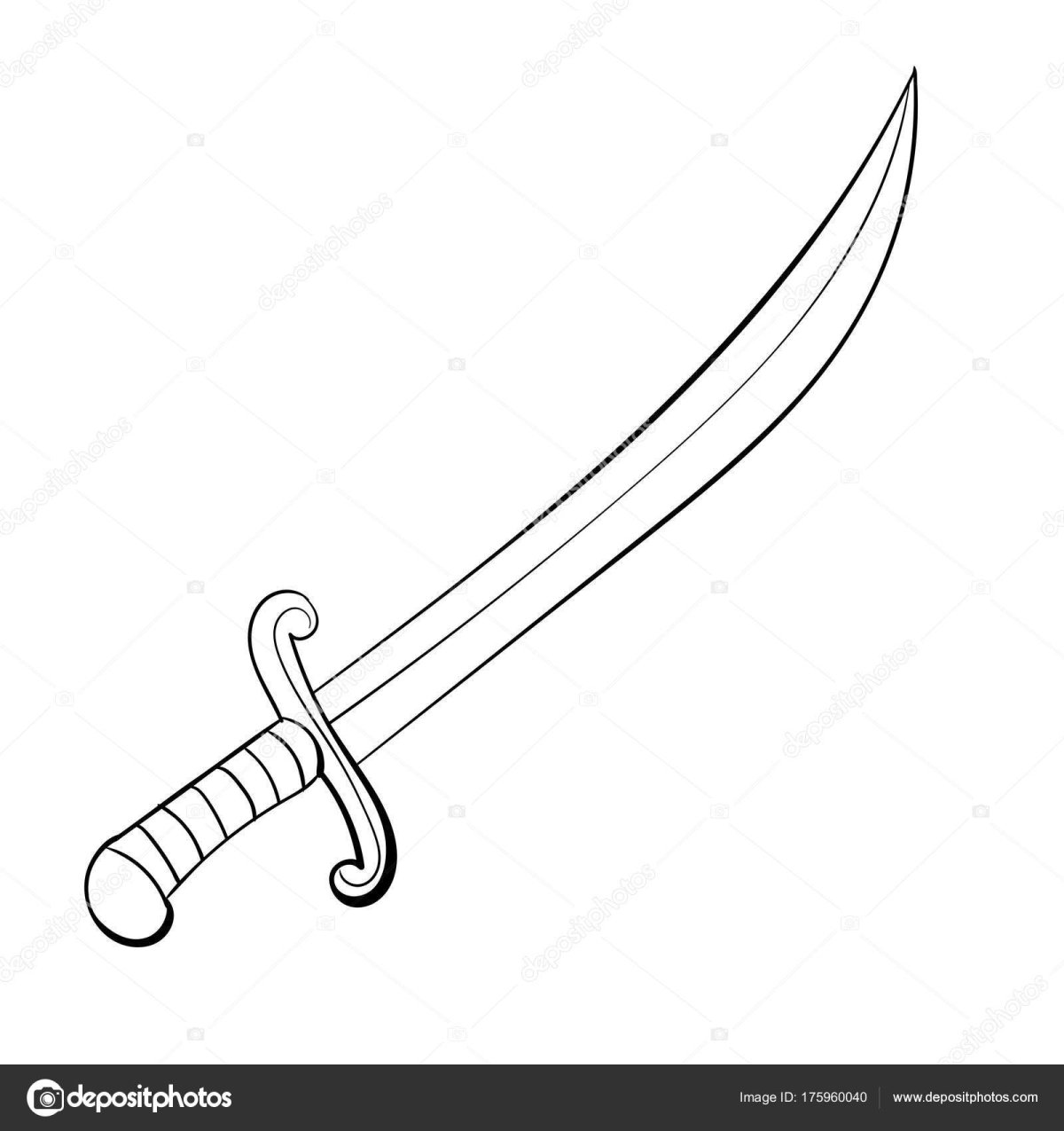 Ятаган раскраска