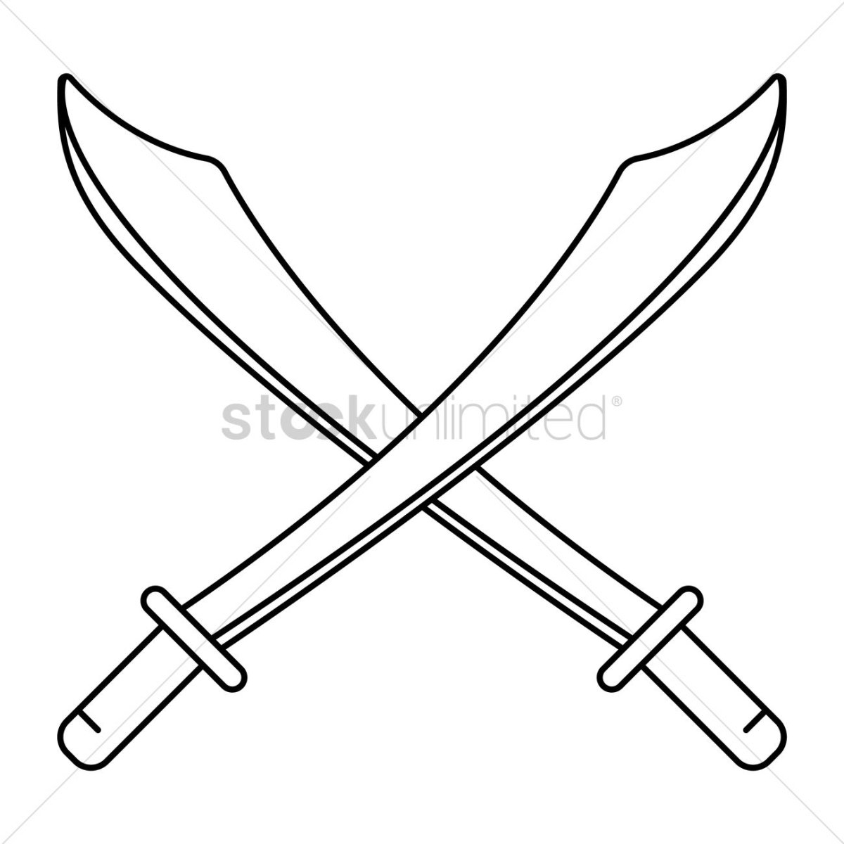 Скрещенные мечи раскраска