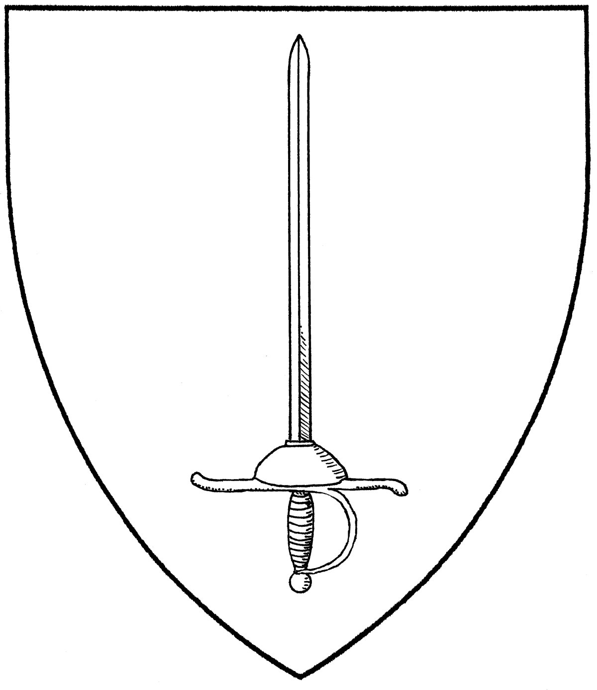 Шпага раскраска для детей