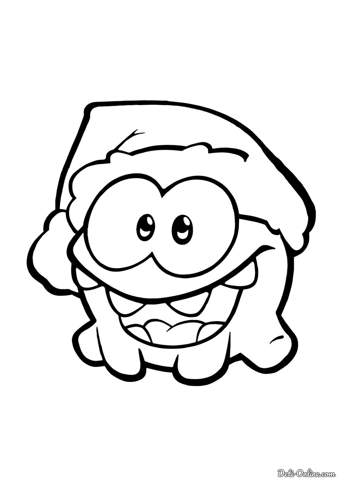 Ам Ням раскраска новогодний