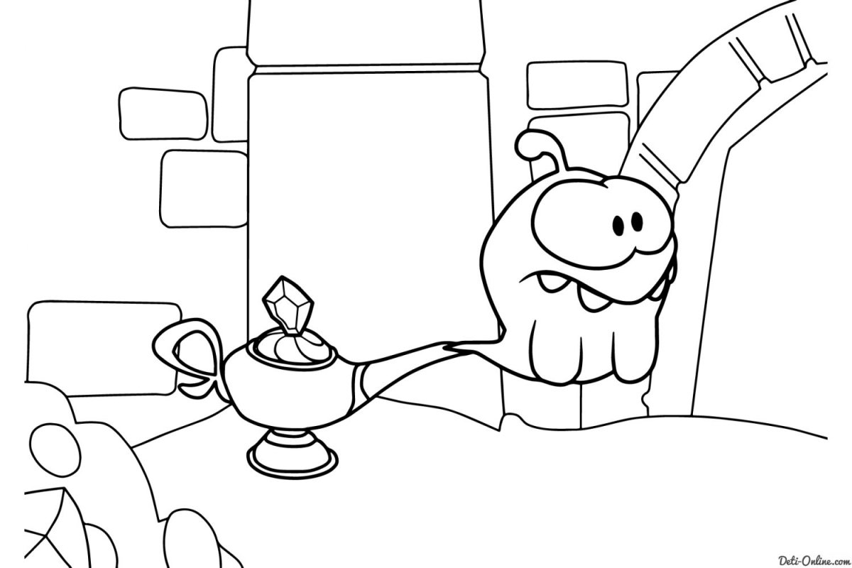 Ням Ням раскраска