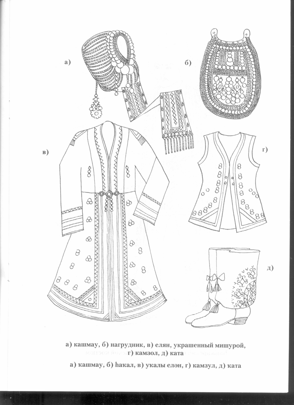 Выкройка кашмау Башкирский головной