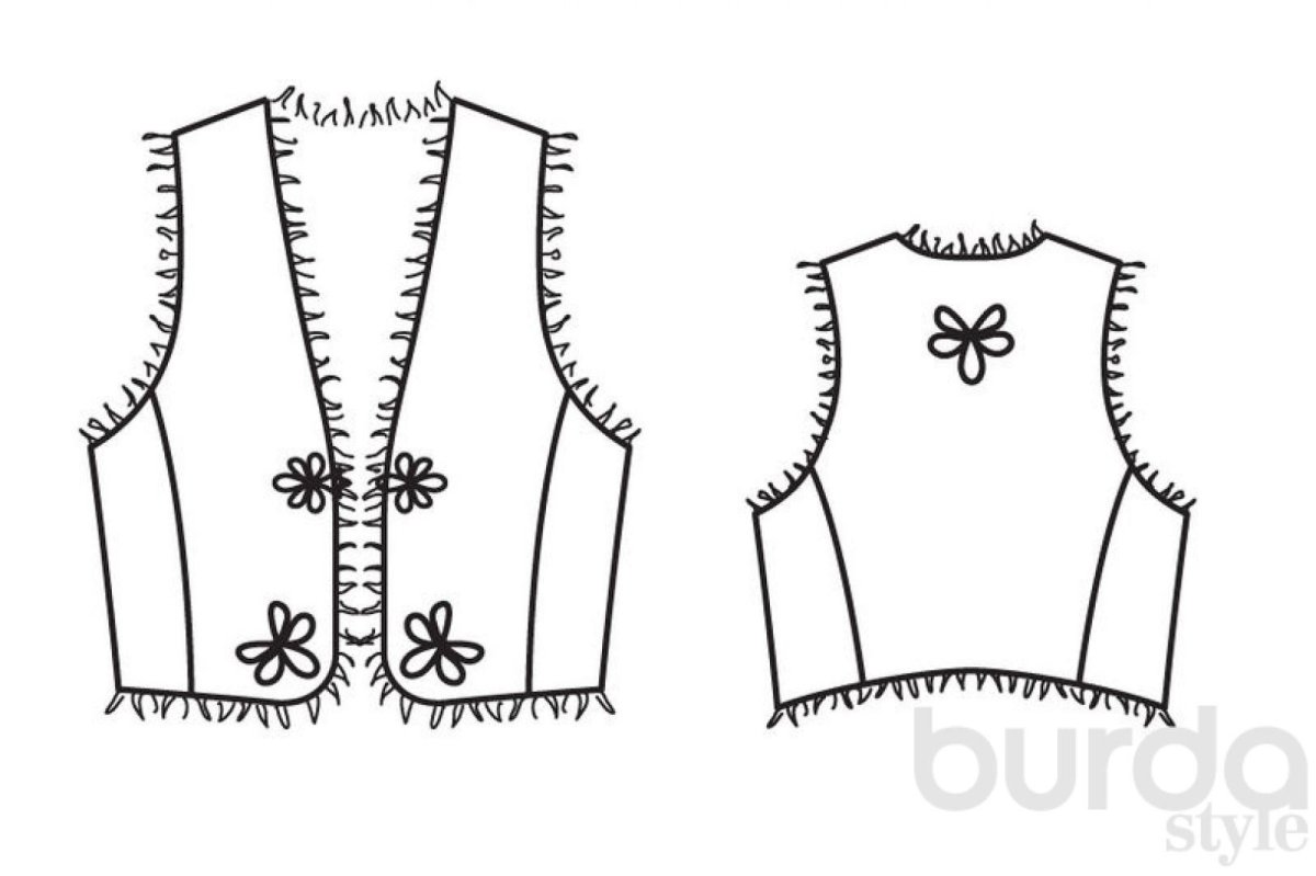 Жилет женский казахский выкройка