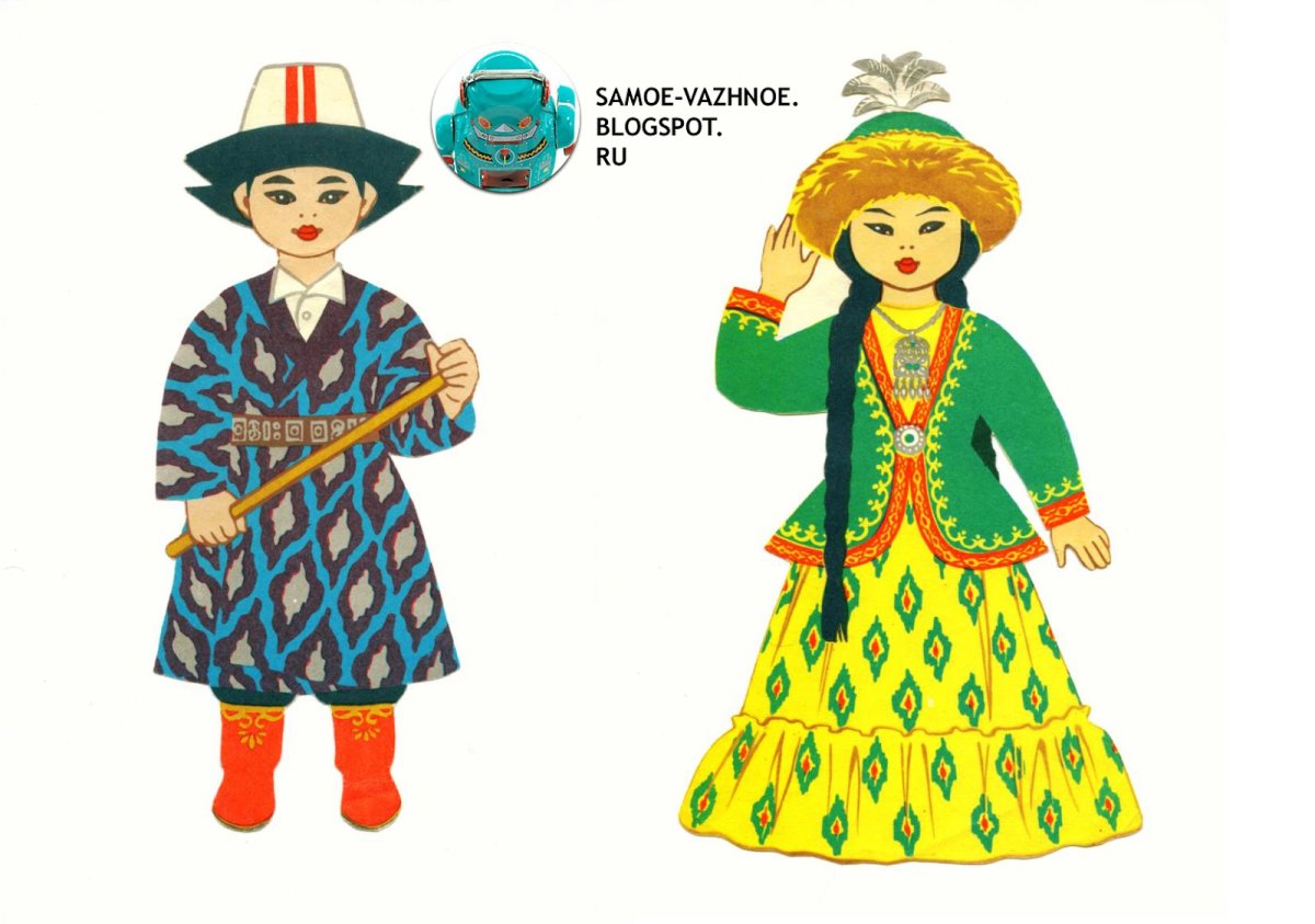 Куклы мальчик и девочка в национальном костюме башкирском