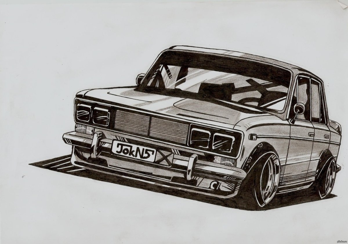 Боевая классика ВАЗ 2107 рисунок