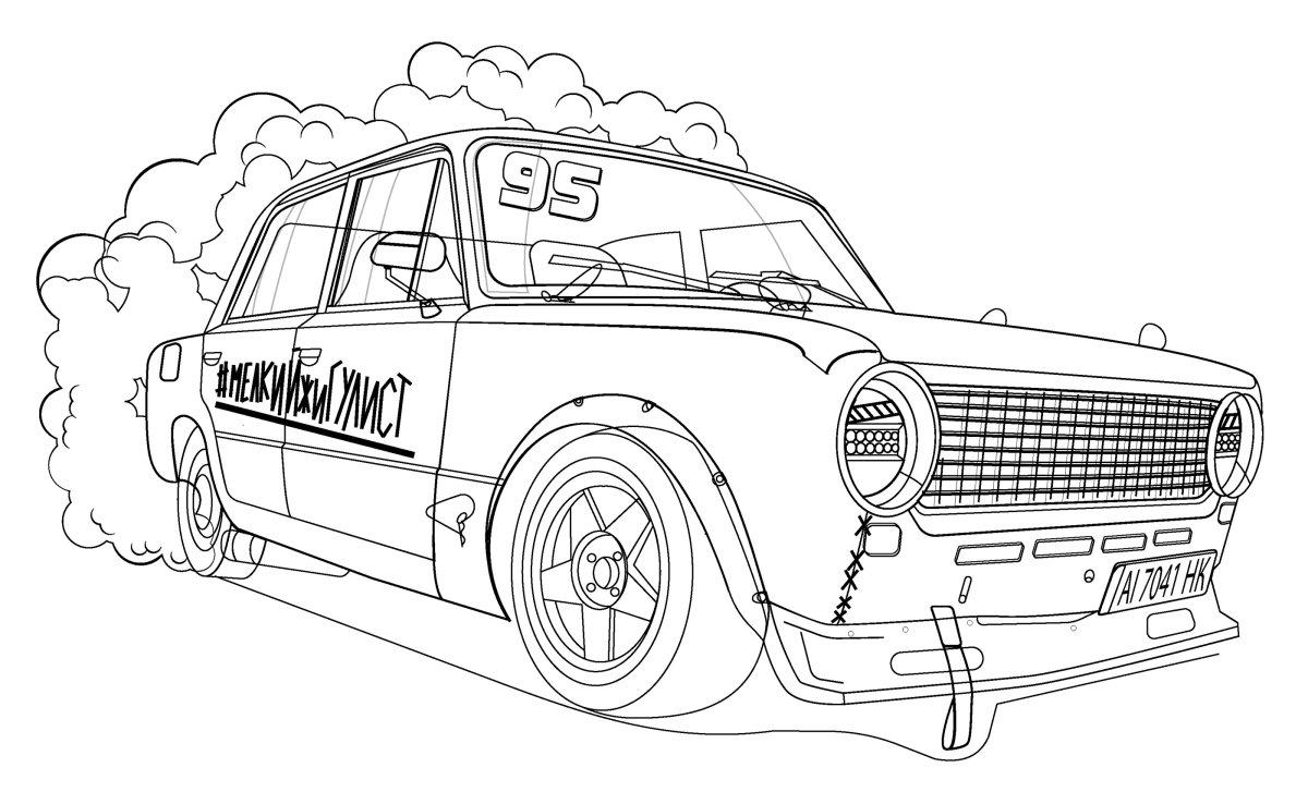 Раскраска Жига