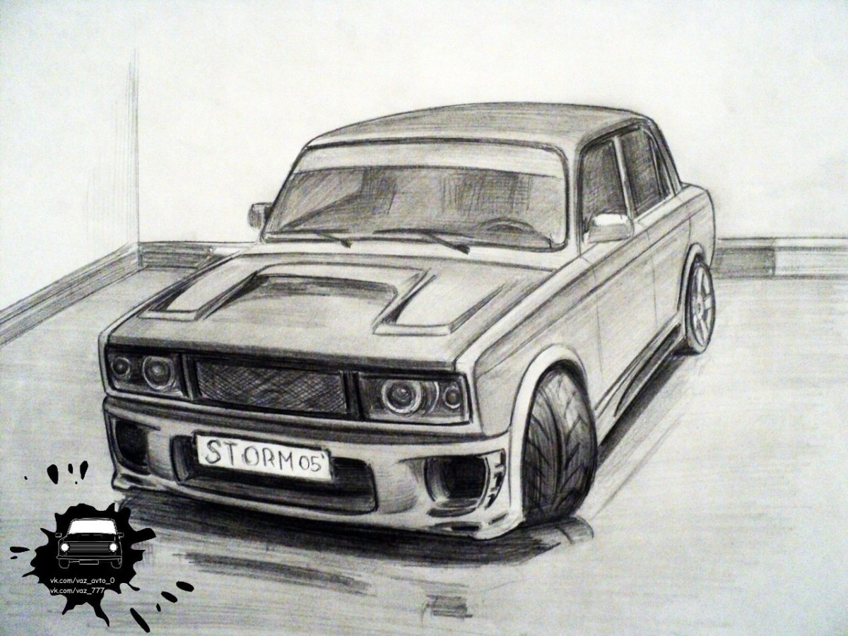 Жигули рисовка