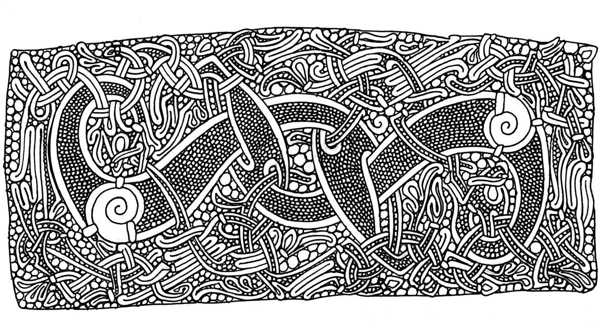 Скандинавский узор буквы