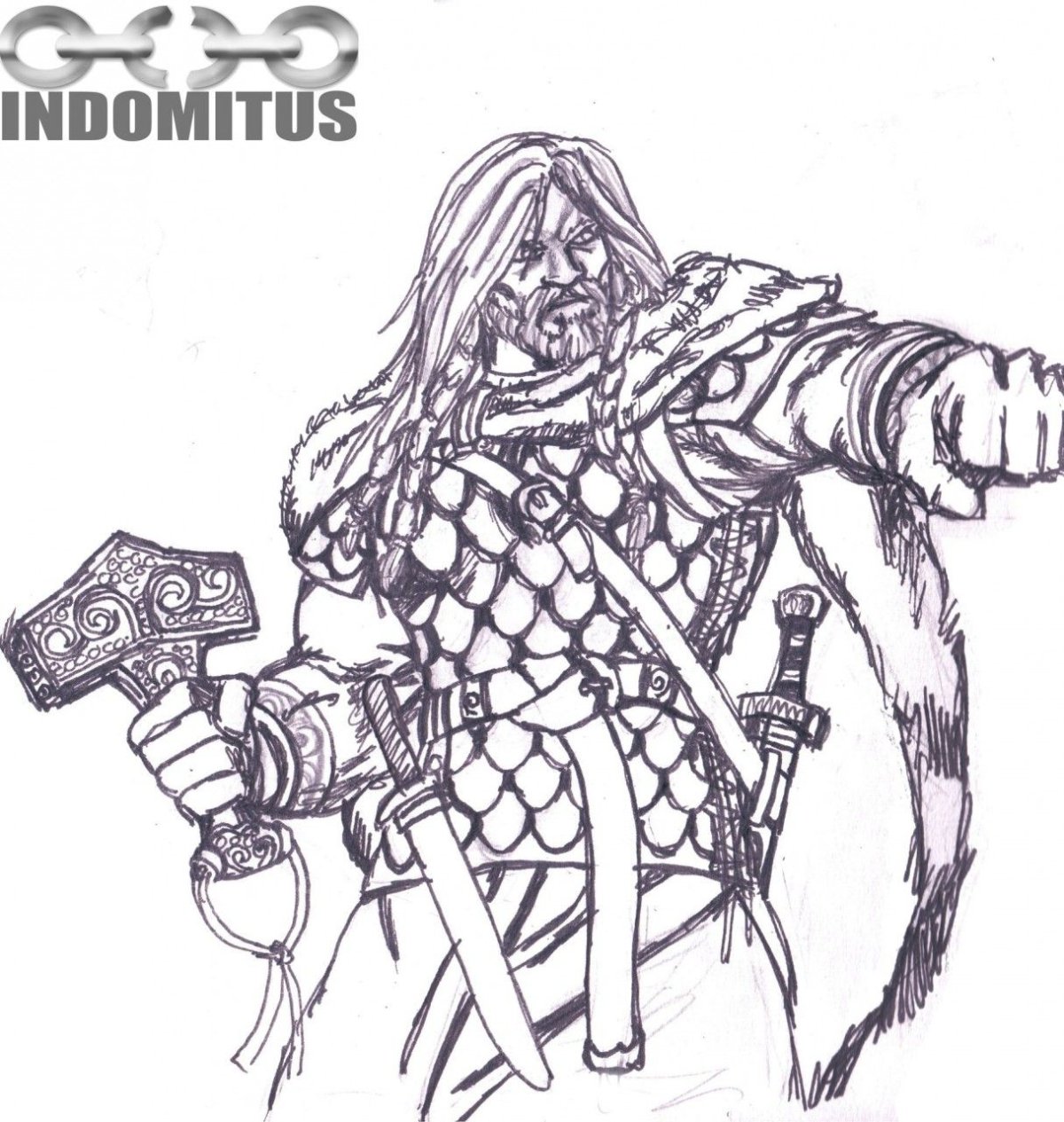 Славянский Бог Перун раскраска