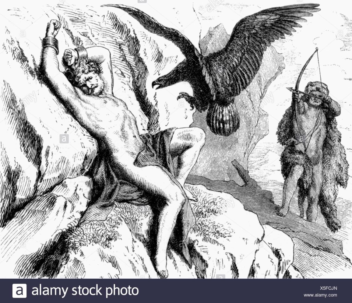 Иллюстрация к мифу о Прометее