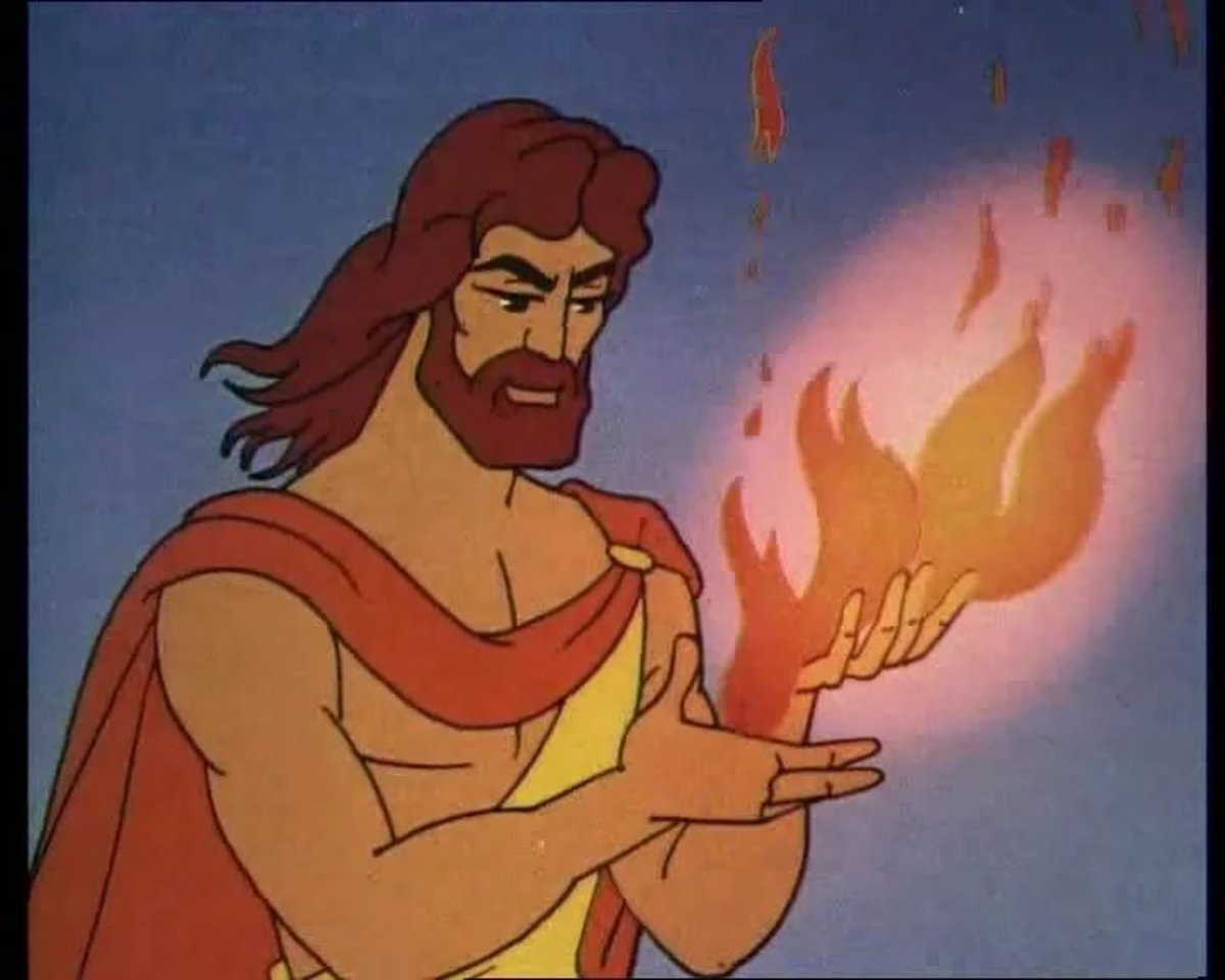 Раскраска Прометей с огнем