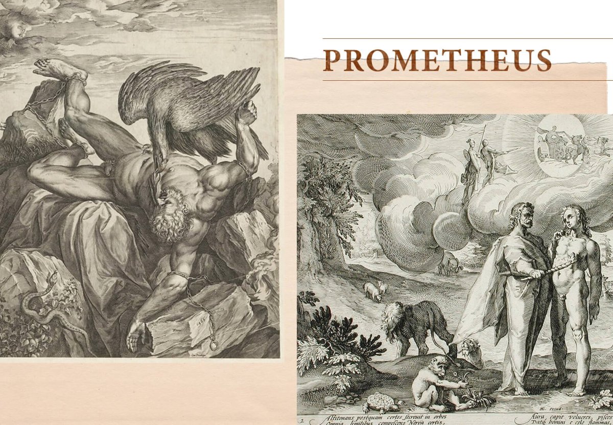 Прометей Бог древней Греции вектор