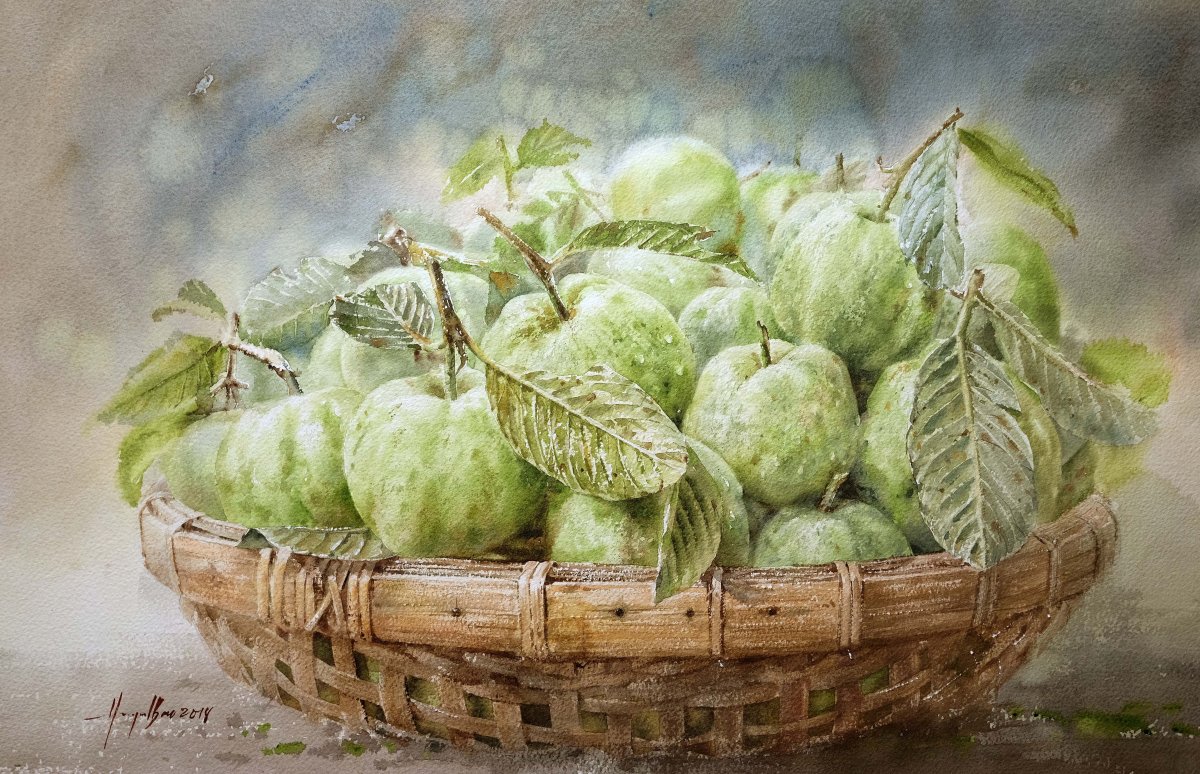 Художник bao Huynh акварель