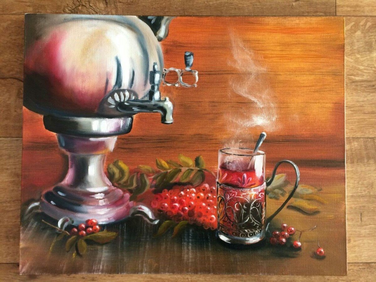 Ольга Базанова художник картины самовар