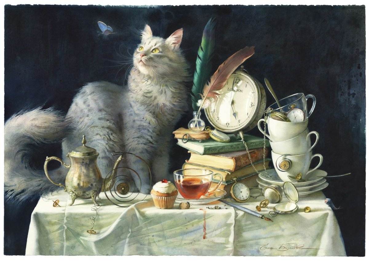 Акварельные коты Елены Базановой