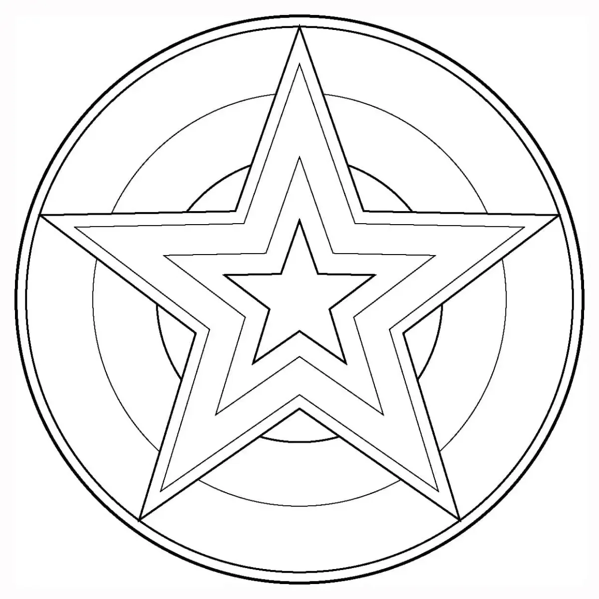 Звезда раскраска