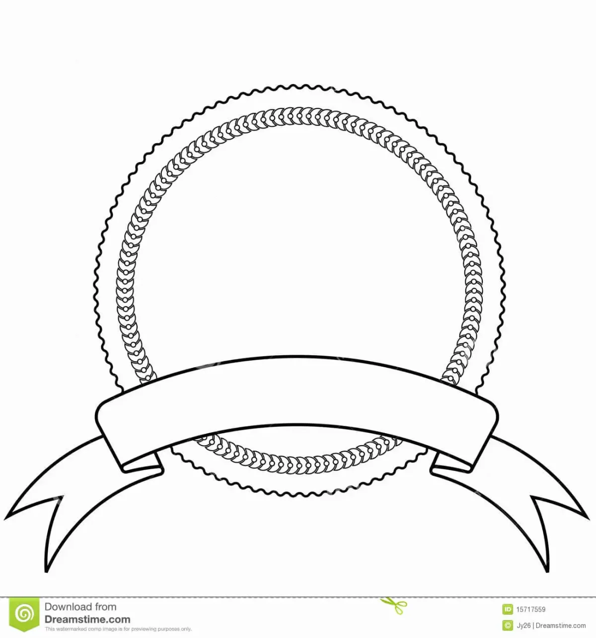 Круг с лентой для логотипа