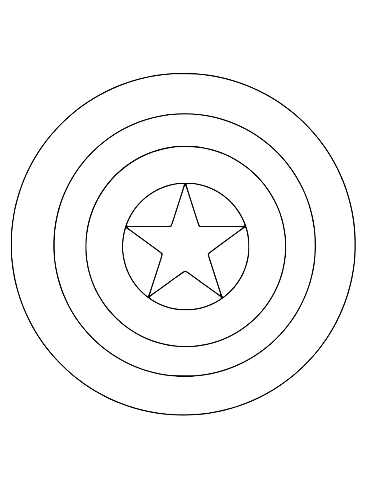 Нарисовать щит капитана Америки