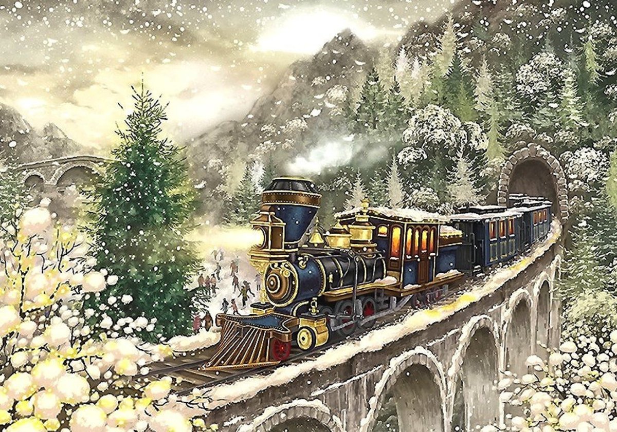 Нарисовать Полярный экспресс