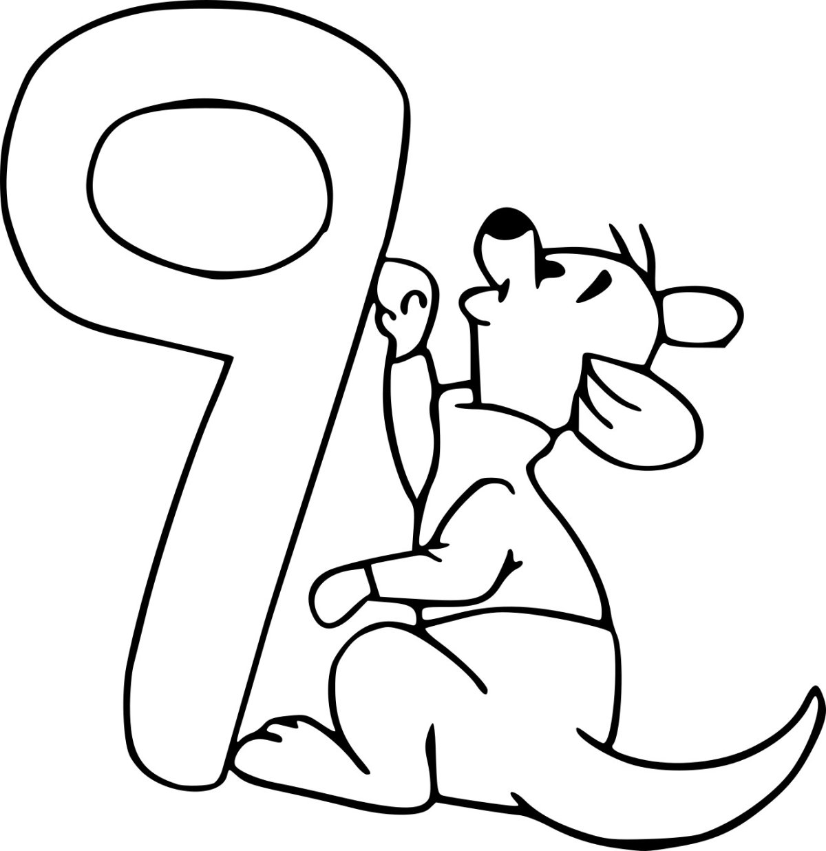 Цифра 1 для раскрашивания