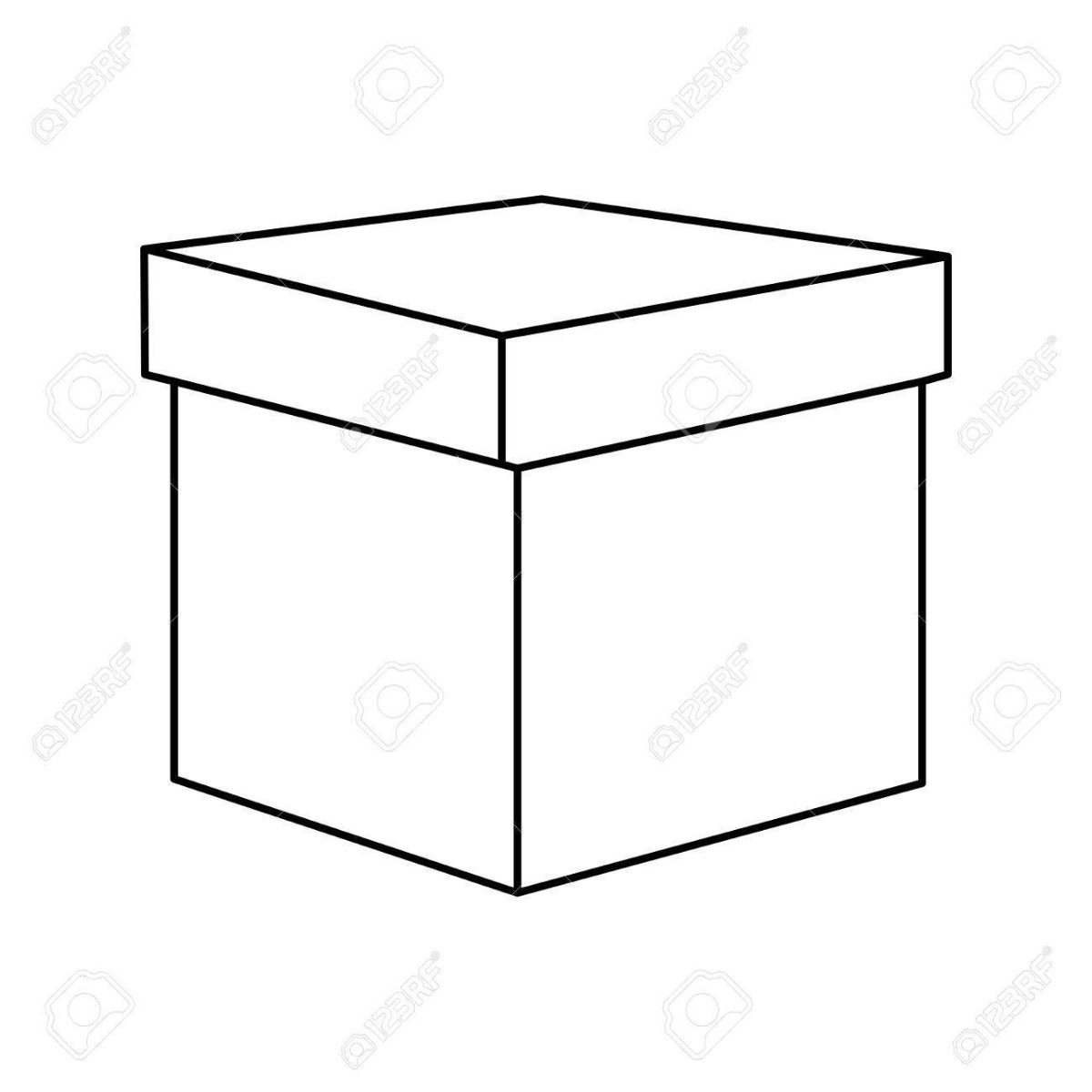 Коробка схематично