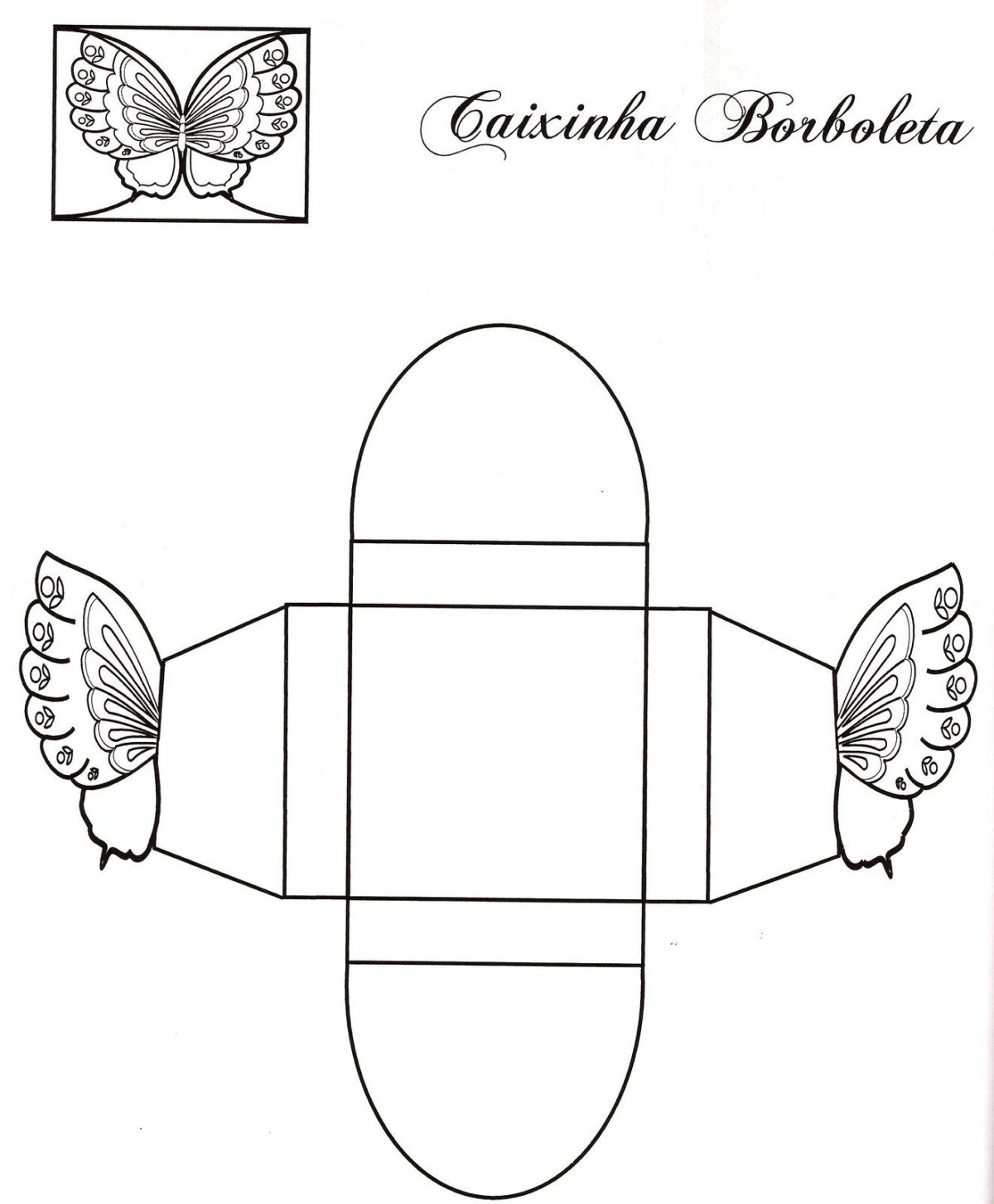 Трафарет коробочки для подарка