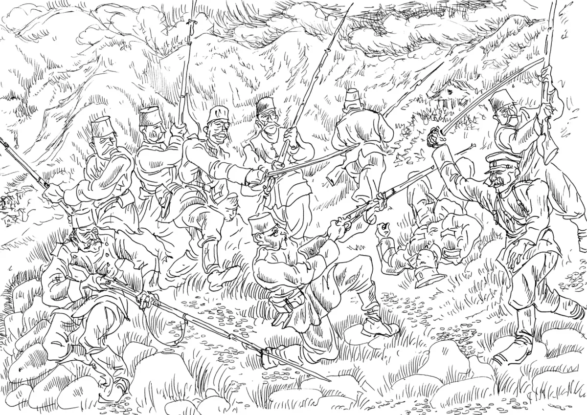Раскраска сражение
