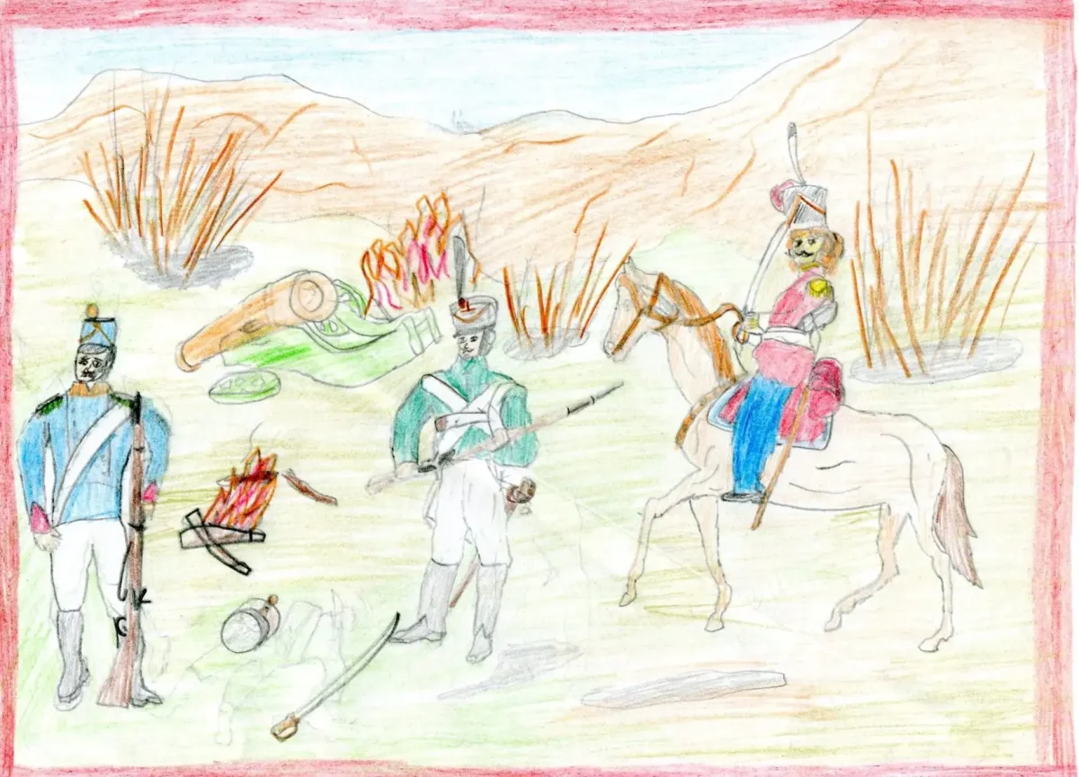 Война 1812 года Бородинское сражение рисунок