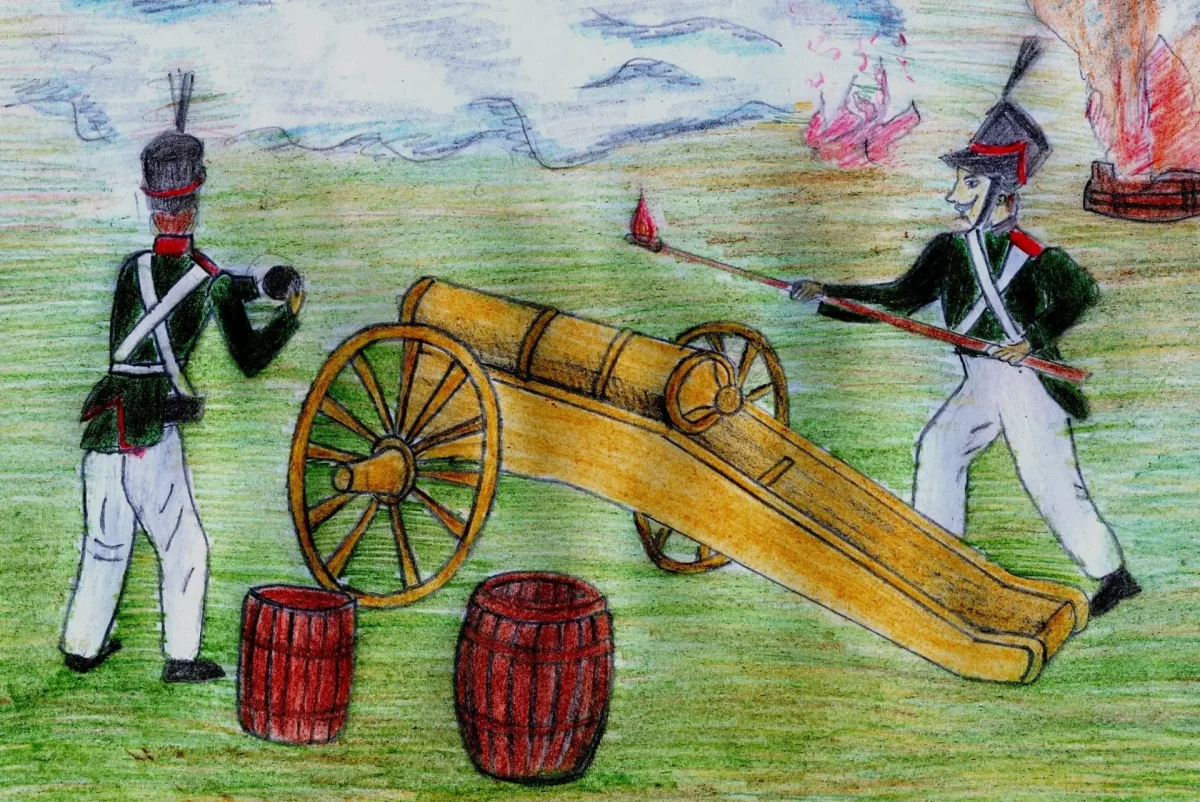 Детские рисунки Бородинское сражение 1812 года