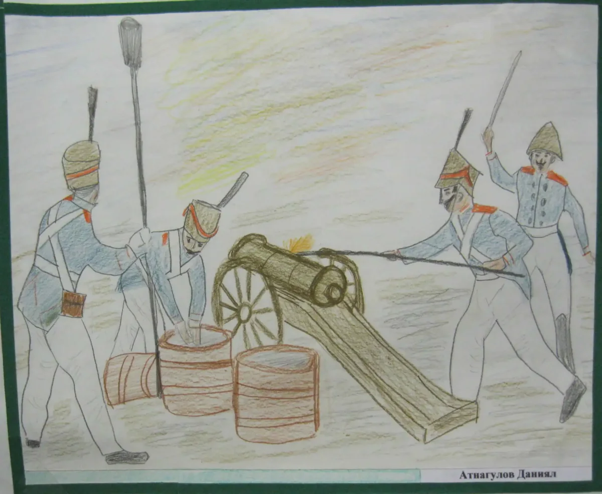 Детские рисунки Бородинское сражение 1812 года