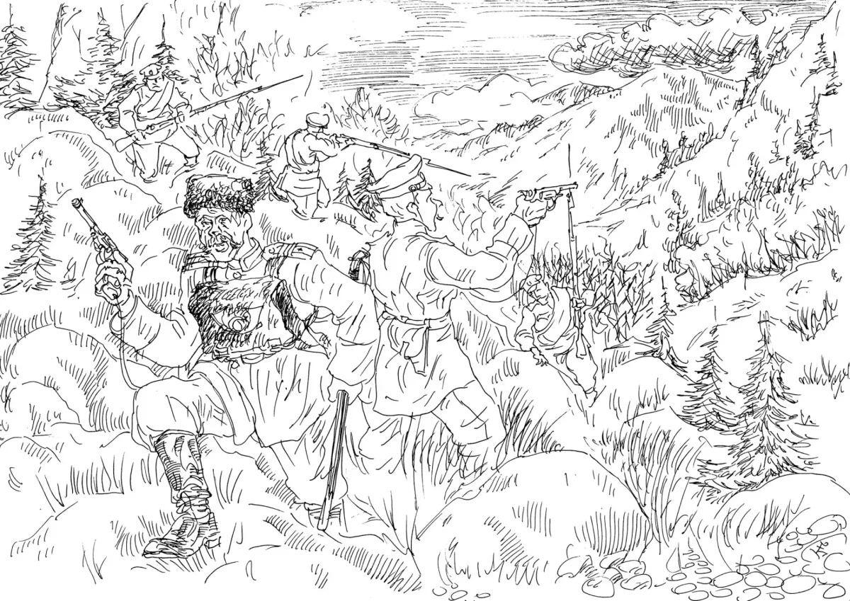 Полтавская битва раскраска