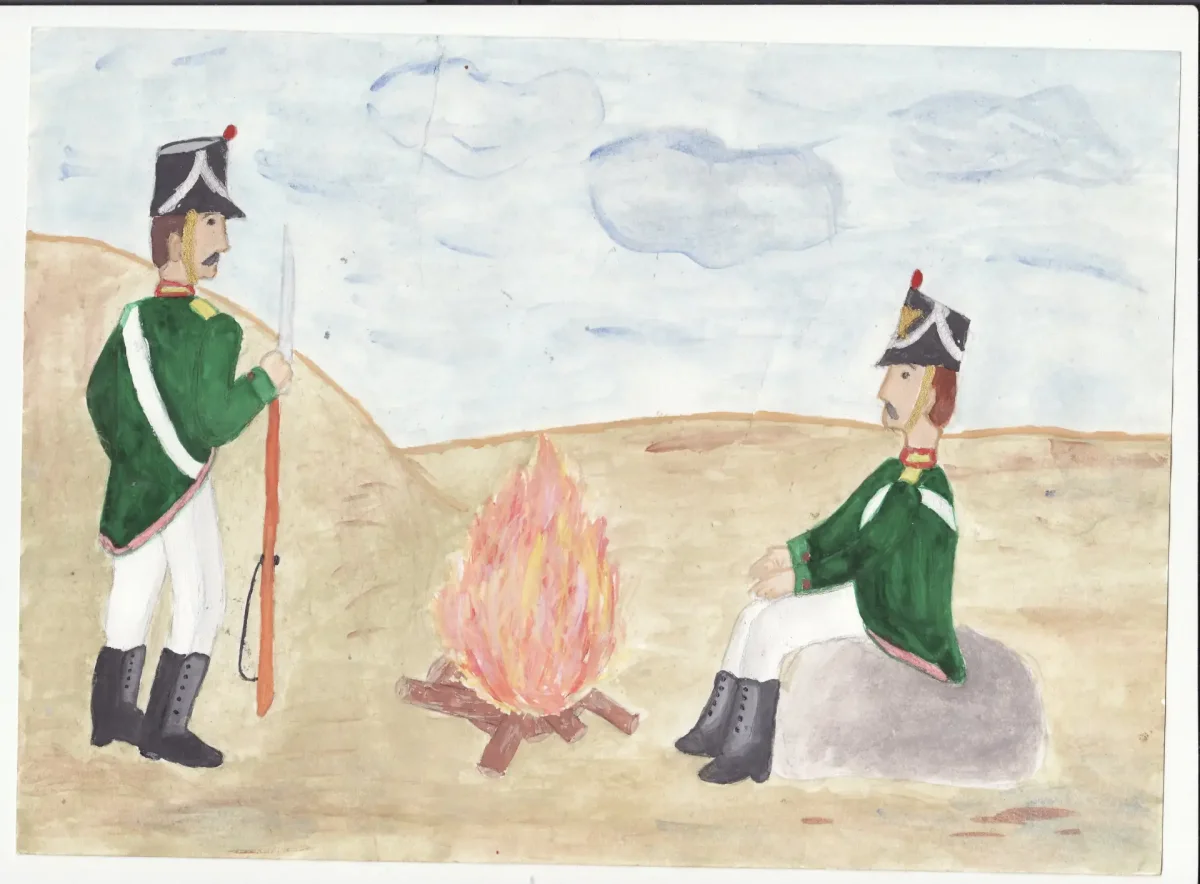 Солдат на 1812 Бородино иллюстрации