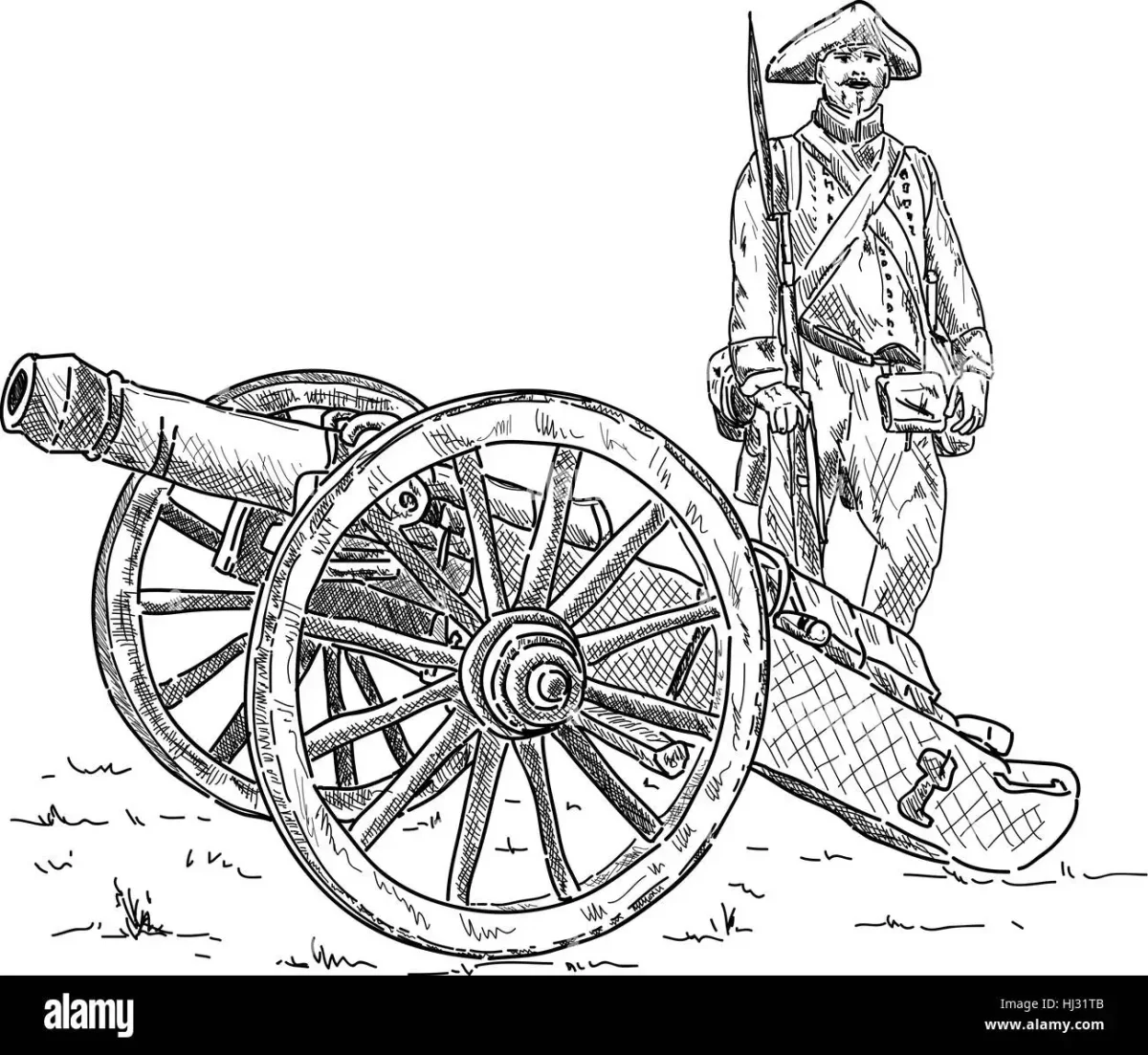 Артиллерист раскраска для детей