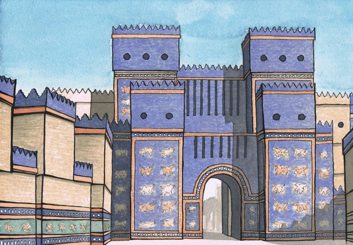 Ворота Богини Иштар древнего Вавилона