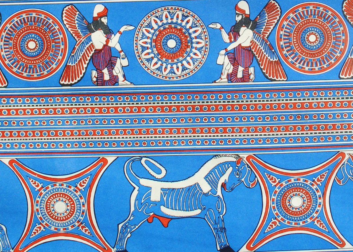 Дворец Саргона росписи