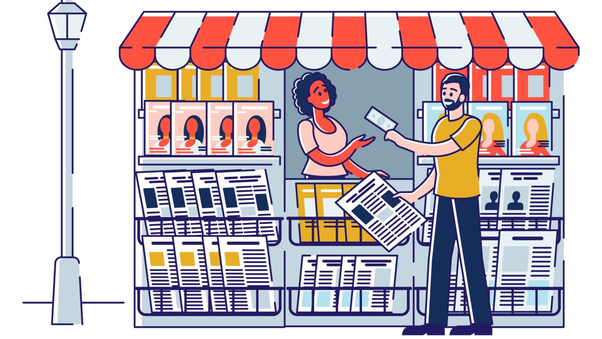 Газетный киоск картинка