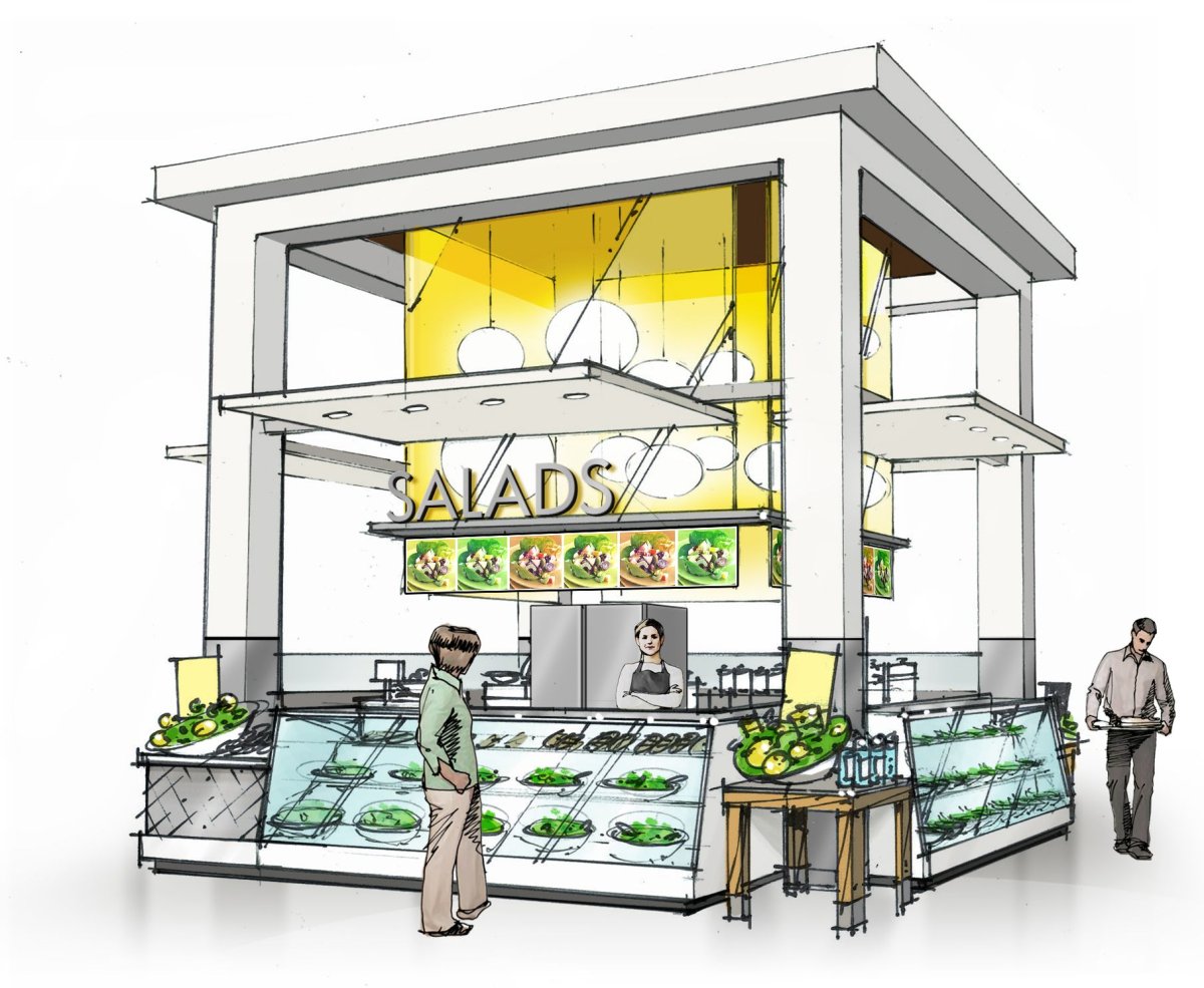 Скетч витрины магазина