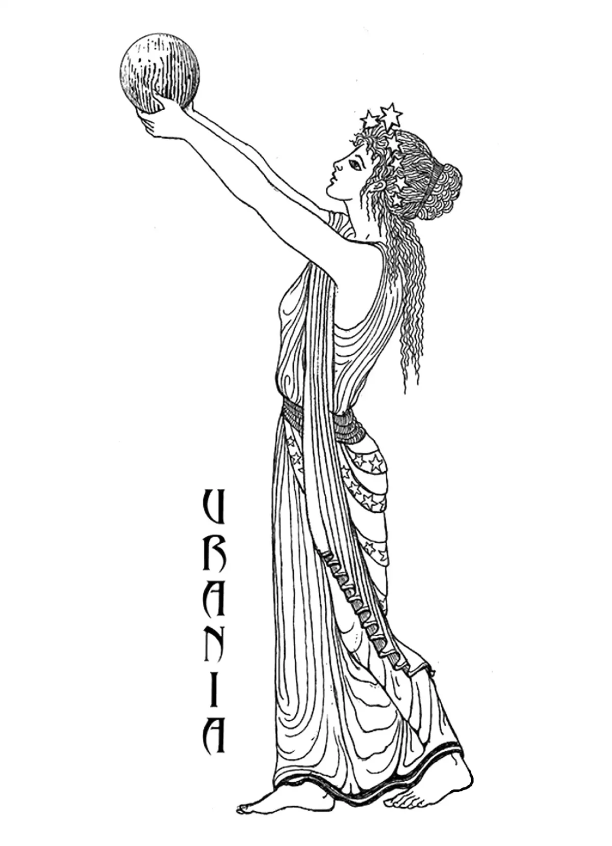 Богиня Афродита рисунок