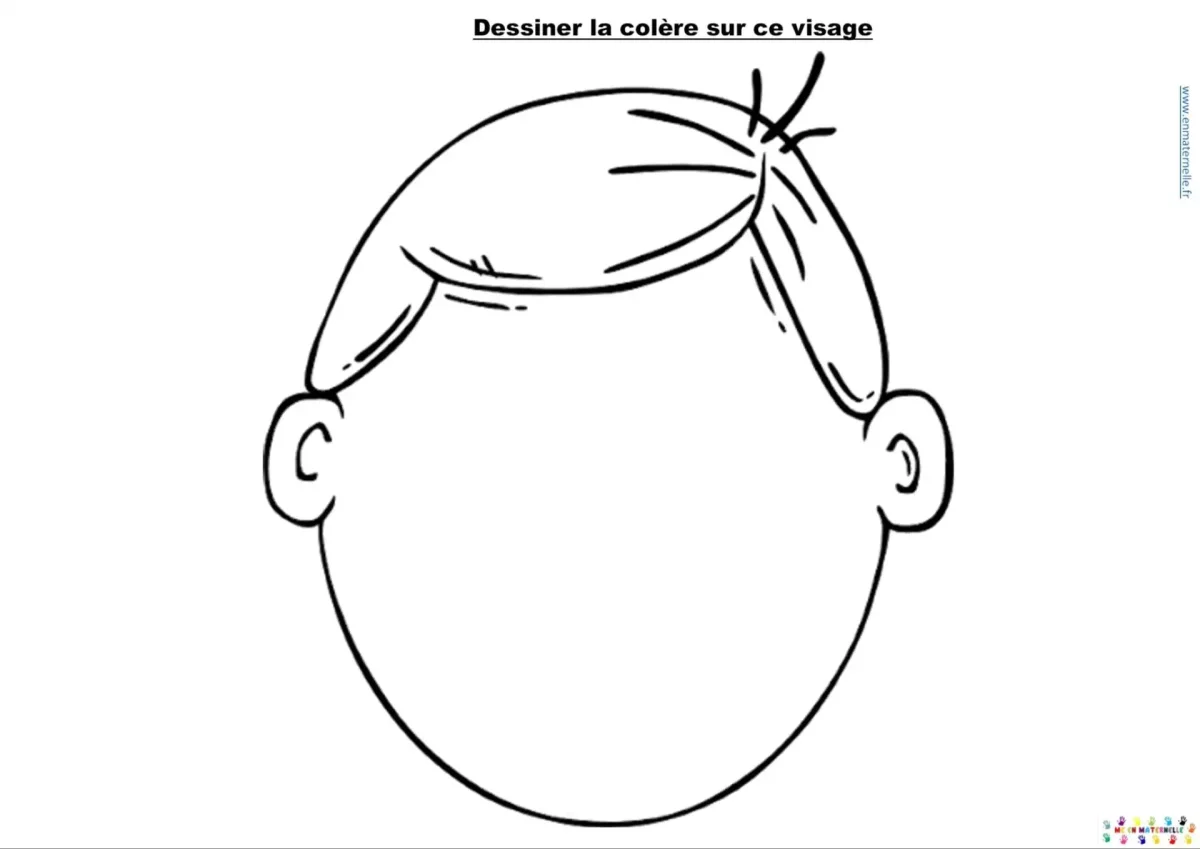 Лицо без волос раскраска