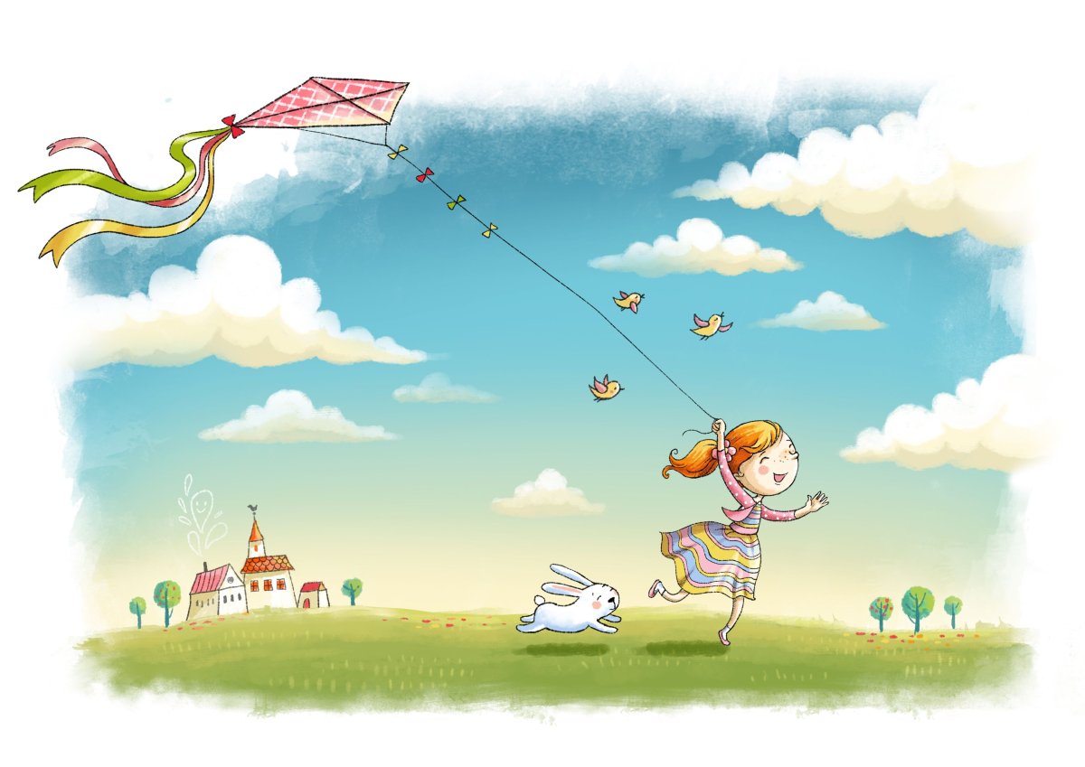 Ребенок с воздушным змеем