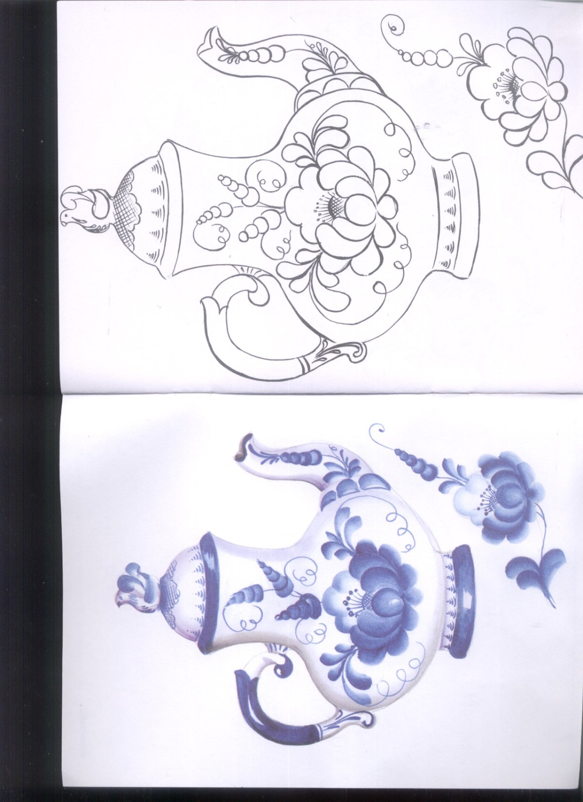 Чайник для раскрашивания для детей Гжель