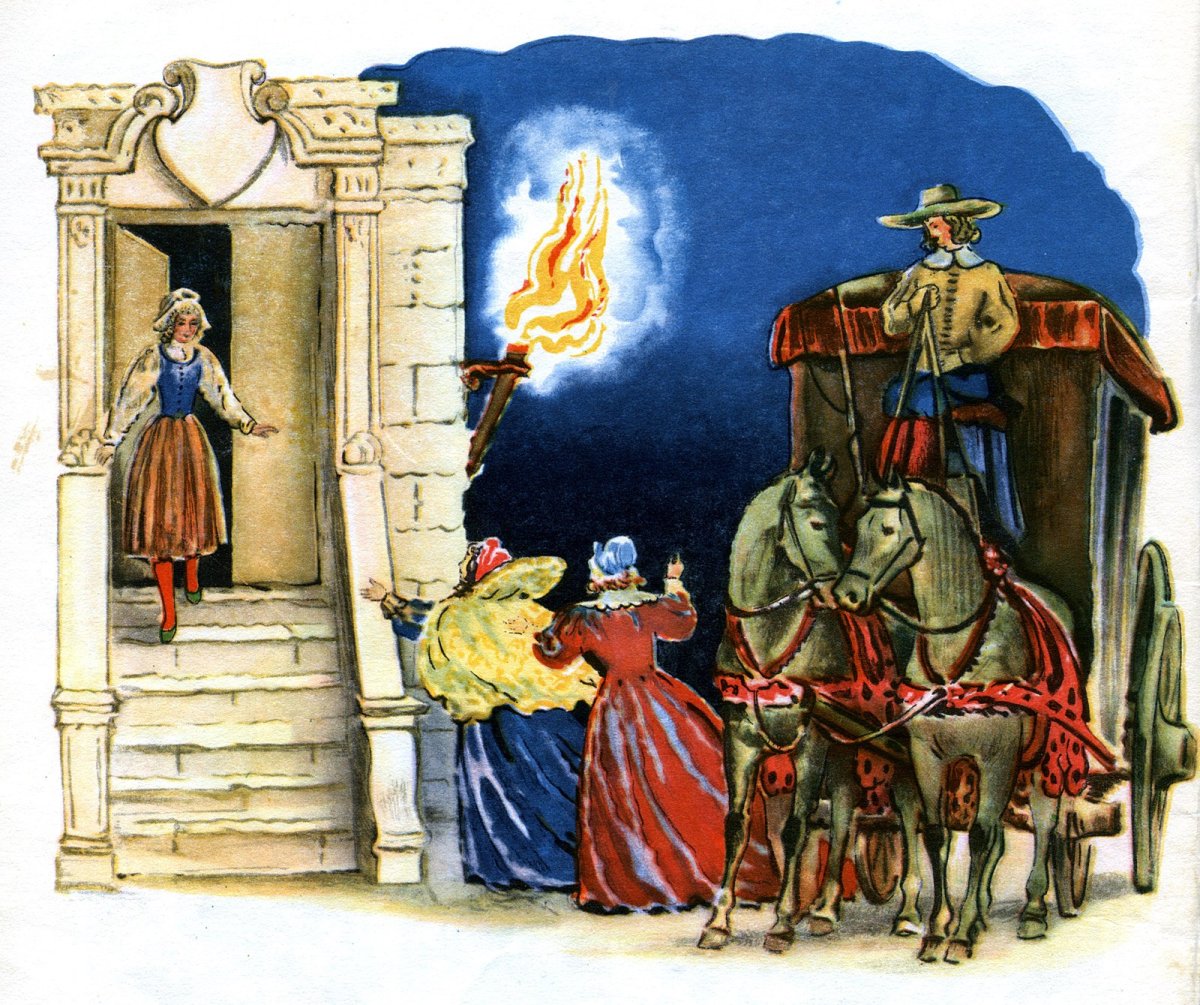 Сказка о рыбаке и рыбке иллюстрации Конашевича