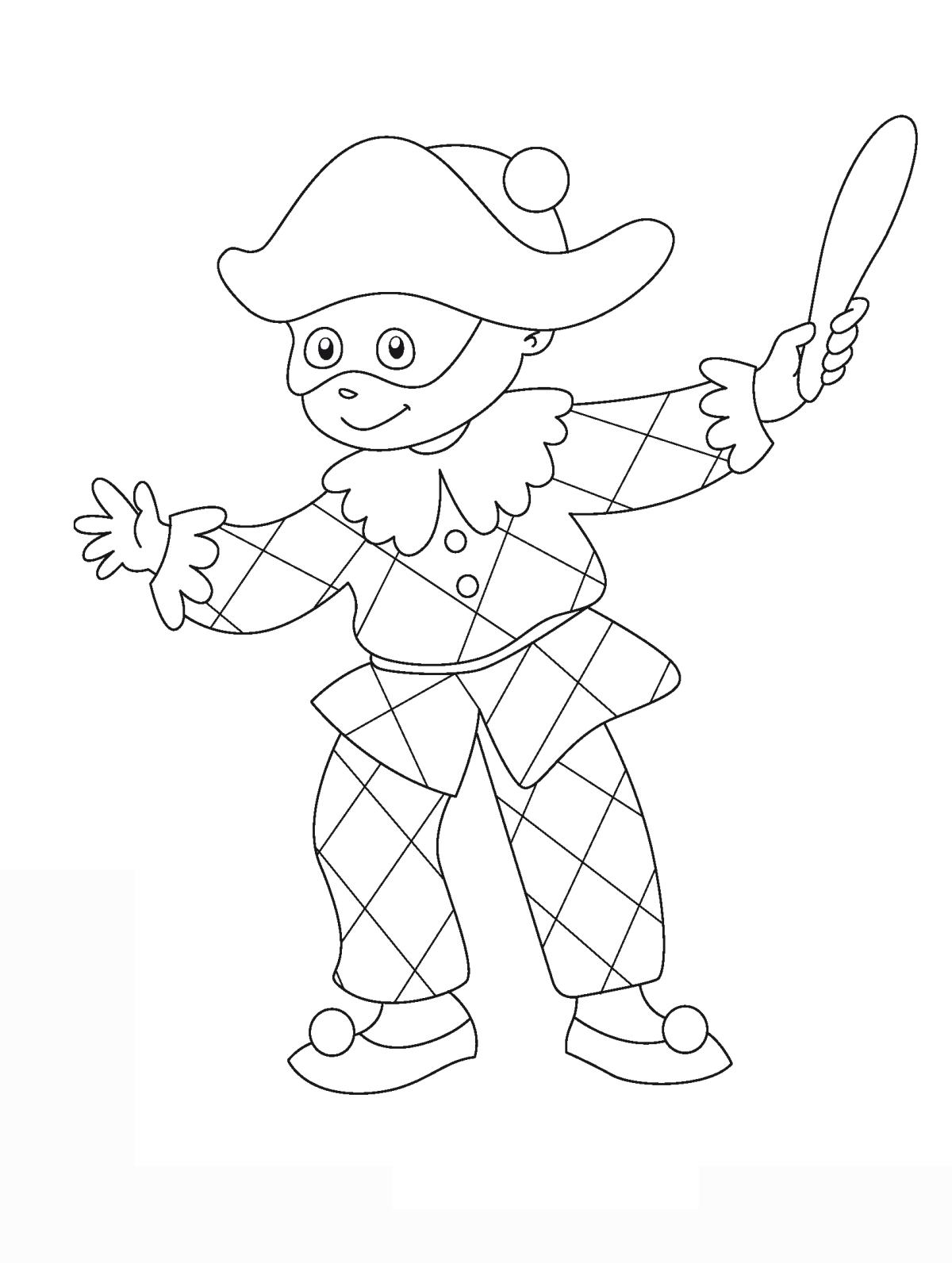 Раскраска Скоморохи на Масленицу