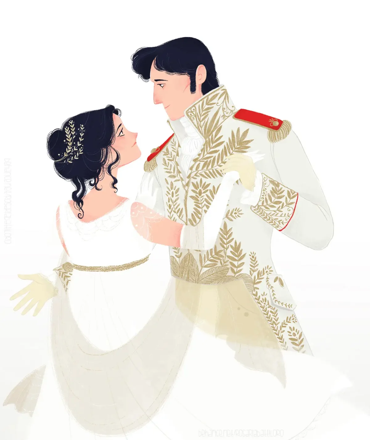 Наташа Ростова и Андрей Болконский арты