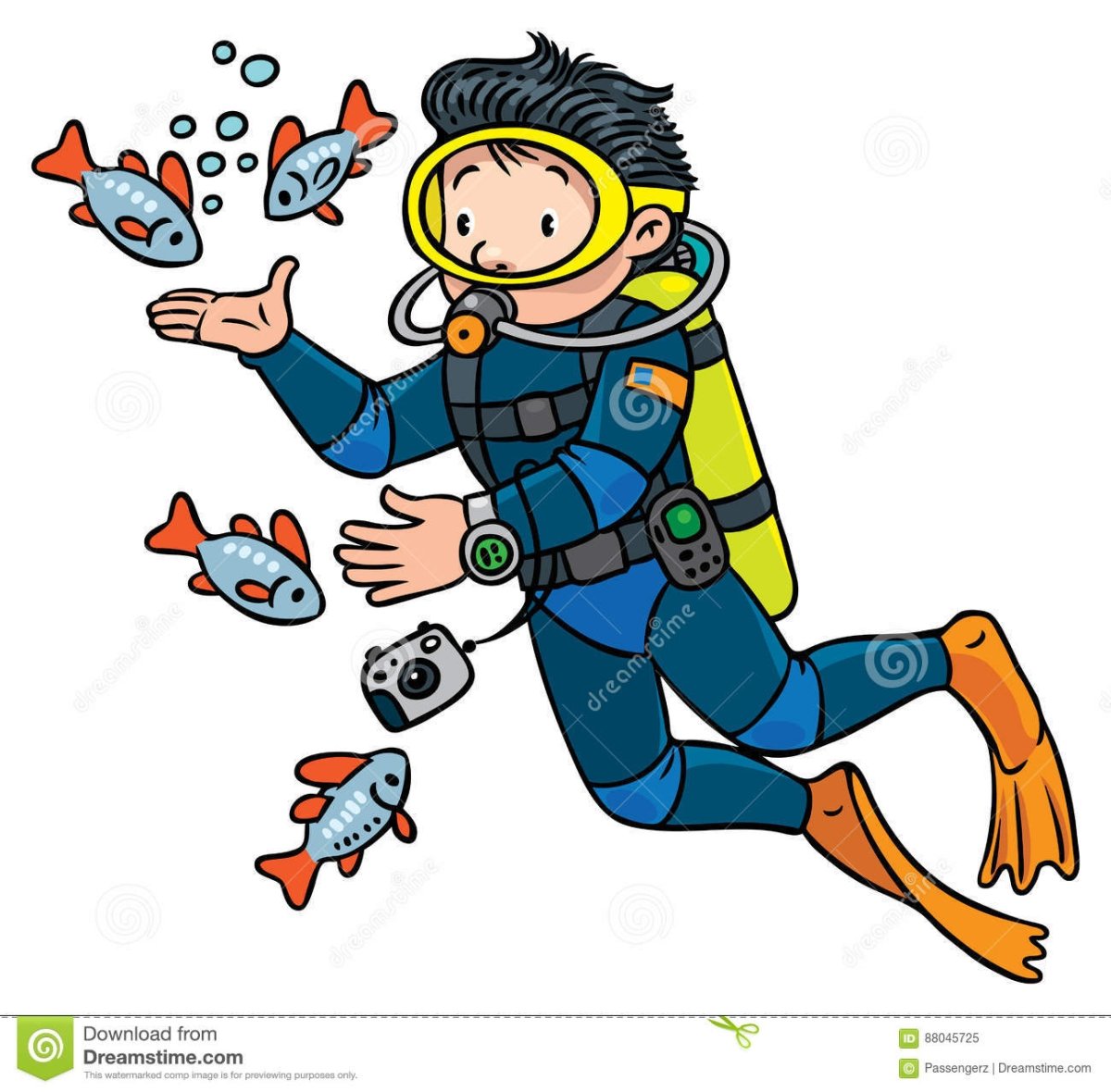 Водолаз контур