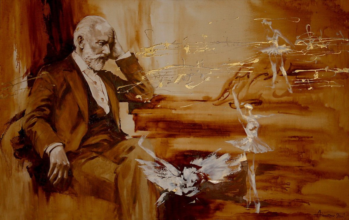 Пётр Чайковский дирижирует