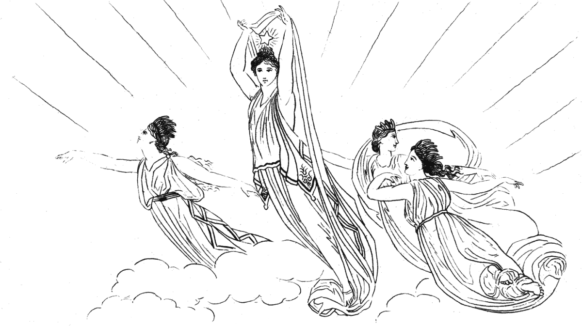 Срисовка ЭОС--богиня зари древняя Греция